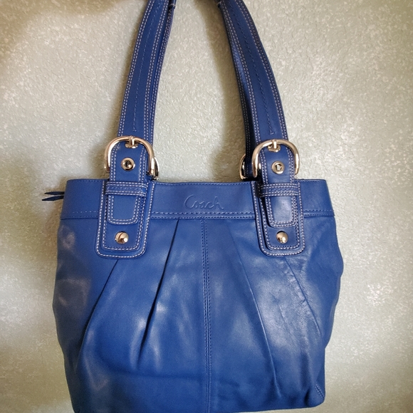 Coach Handbags - 💙💙😃 Blue Ashley Coach Tote  LARGE